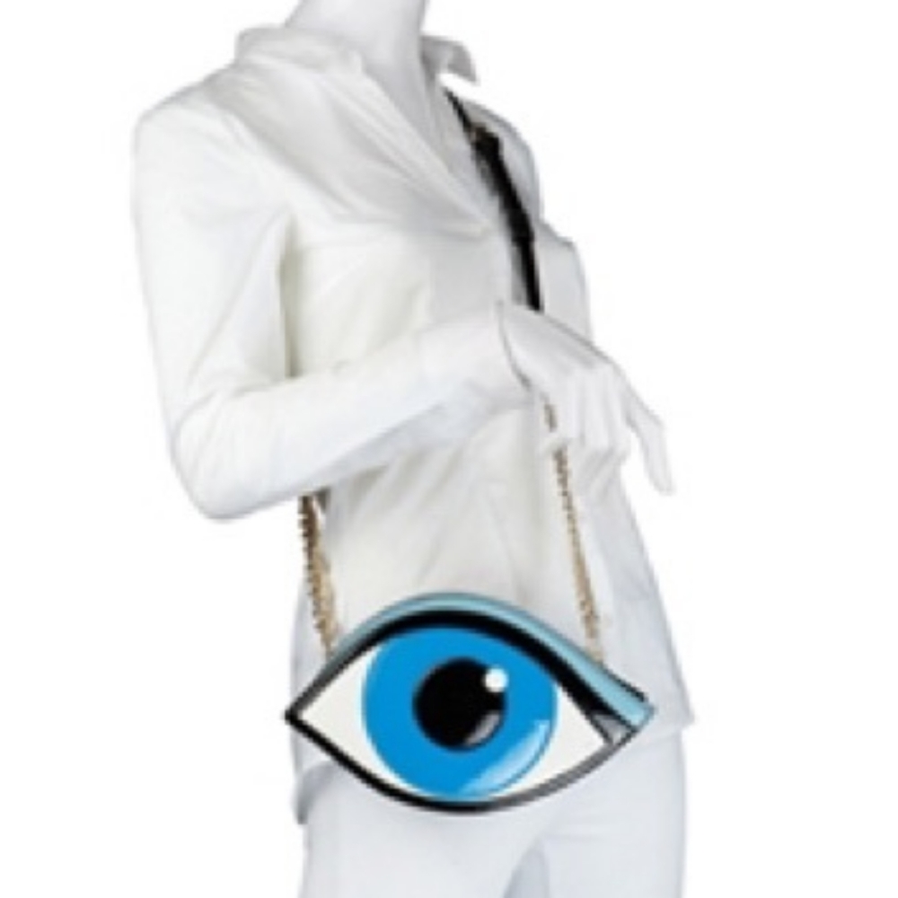 ALDO Blue Eye Crossbody Bag with Gold Chain Detail